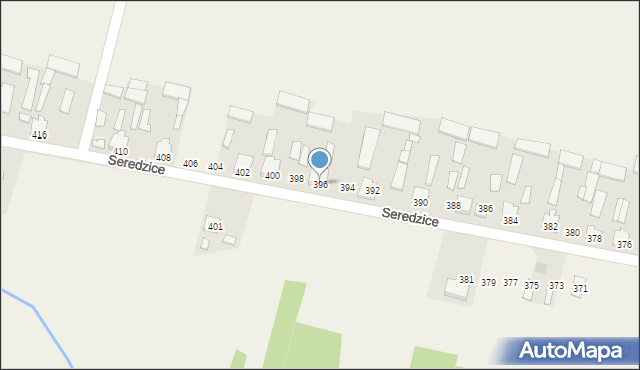 Seredzice, Seredzice, 396, mapa Seredzice