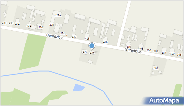 Seredzice, Seredzice, 425, mapa Seredzice