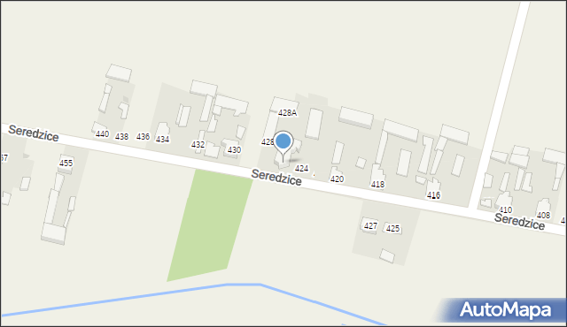 Seredzice, Seredzice, 426, mapa Seredzice