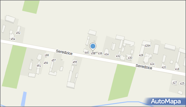 Seredzice, Seredzice, 438, mapa Seredzice