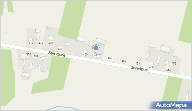 Seredzice, Seredzice, 464, mapa Seredzice