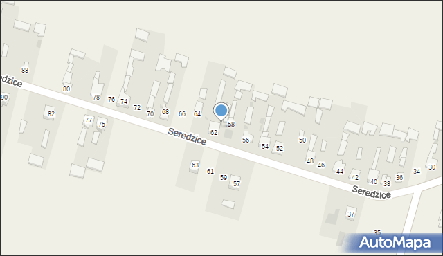 Seredzice, Seredzice, 60, mapa Seredzice