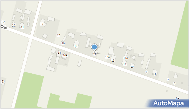 Seredzice-Zawodzie, Seredzice-Zawodzie, 13, mapa Seredzice-Zawodzie