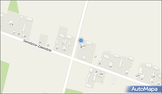 Seredzice-Zawodzie, Seredzice-Zawodzie, 19, mapa Seredzice-Zawodzie
