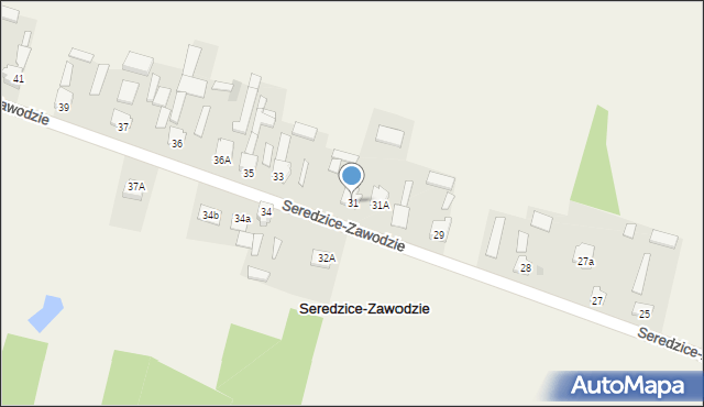 Seredzice-Zawodzie, Seredzice-Zawodzie, 31, mapa Seredzice-Zawodzie