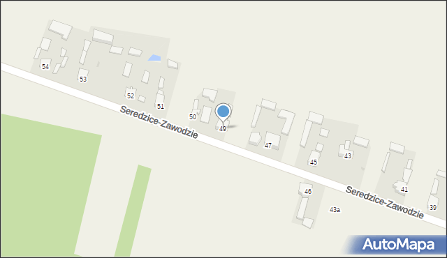 Seredzice-Zawodzie, Seredzice-Zawodzie, 49, mapa Seredzice-Zawodzie