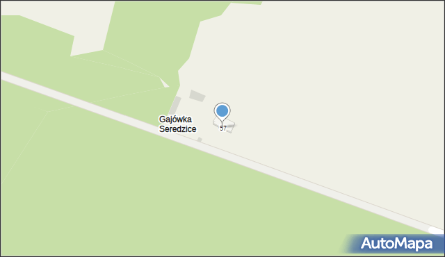 Seredzice-Zawodzie, Seredzice-Zawodzie, 57, mapa Seredzice-Zawodzie