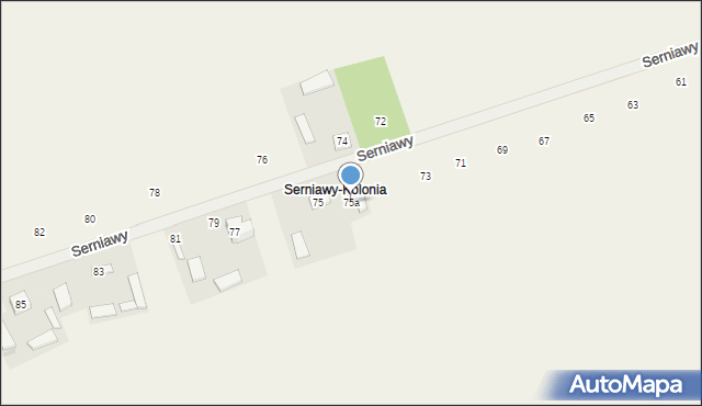 Serniawy, Serniawy, 75a, mapa Serniawy