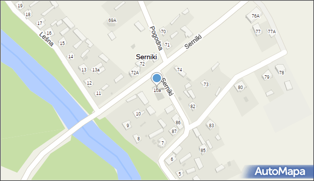 Serniki, Serniki, 10a, mapa Serniki