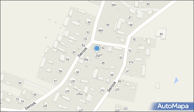 Serock, Serock, 104, mapa Serock