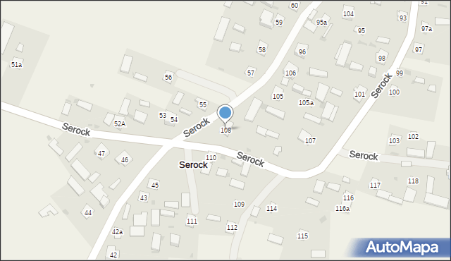 Serock, Serock, 108, mapa Serock