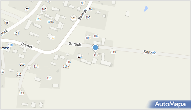 Serock, Serock, 118, mapa Serock