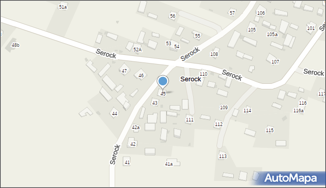 Serock, Serock, 45, mapa Serock