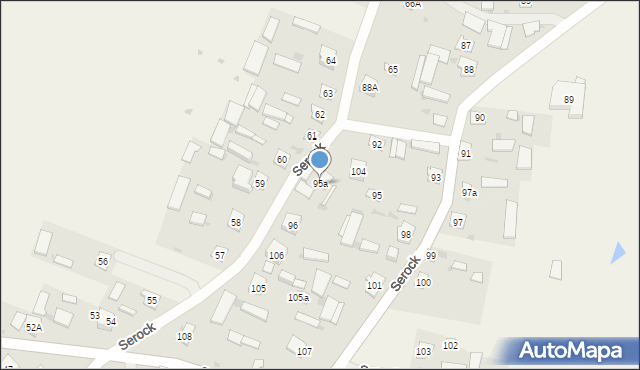 Serock, Serock, 95a, mapa Serock