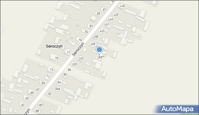 Seroczyn, Seroczyn, 104, mapa Seroczyn