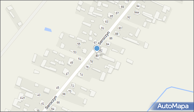 Seroczyn, Seroczyn, 80, mapa Seroczyn