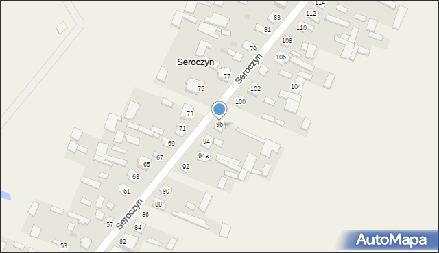 Seroczyn, Seroczyn, 96, mapa Seroczyn