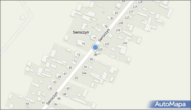 Seroczyn, Seroczyn, 98, mapa Seroczyn
