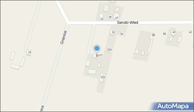 Seroki-Wieś, Seroki-Wieś, 30, mapa Seroki-Wieś