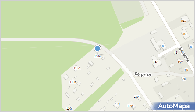 Serpelice, Serpelice, 114a, mapa Serpelice
