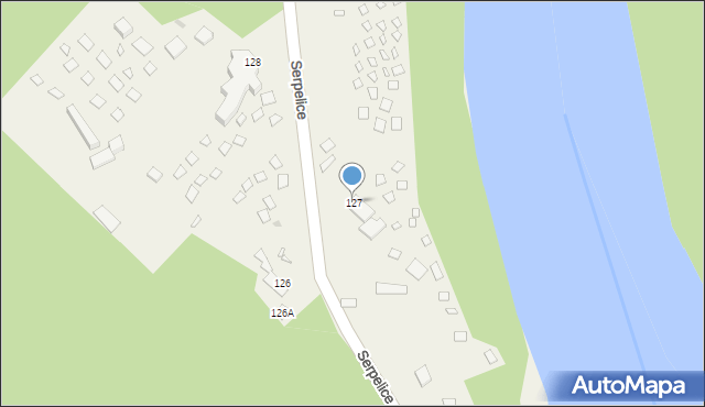 Serpelice, Serpelice, 127, mapa Serpelice