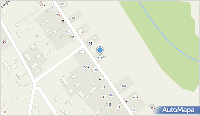 Serpelice, Serpelice, 51A, mapa Serpelice