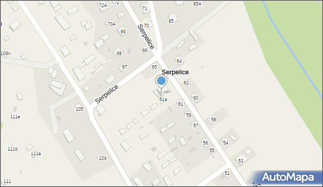 Serpelice, Serpelice, 63A, mapa Serpelice
