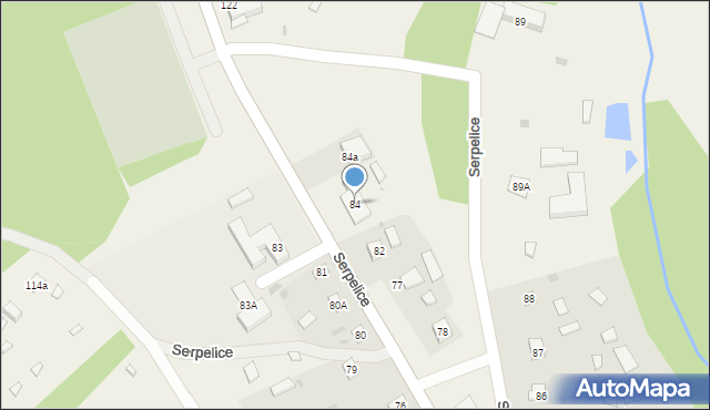 Serpelice, Serpelice, 84, mapa Serpelice