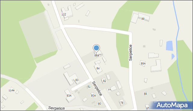 Serpelice, Serpelice, 84a, mapa Serpelice