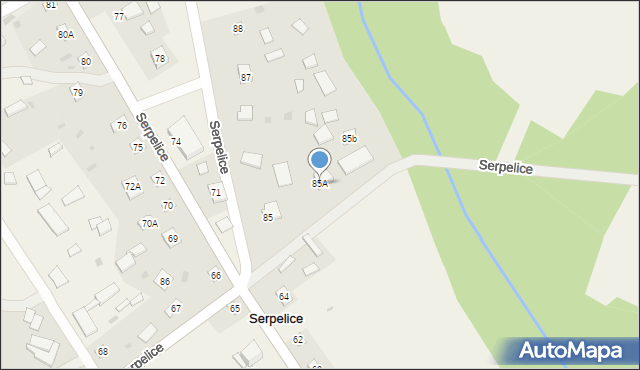 Serpelice, Serpelice, 85A, mapa Serpelice