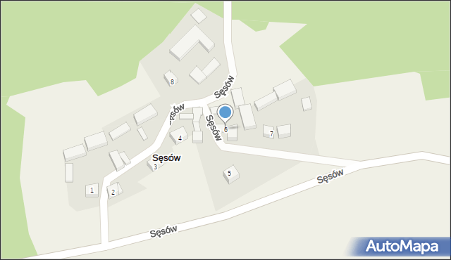 Sęsów, Sęsów, 6, mapa Sęsów