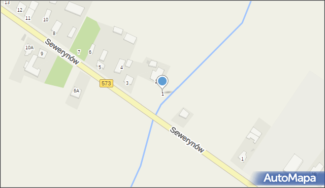 Sewerynów, Sewerynów, 1, mapa Sewerynów