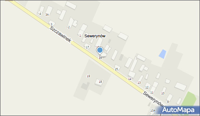 Sewerynów, Sewerynów, 16, mapa Sewerynów