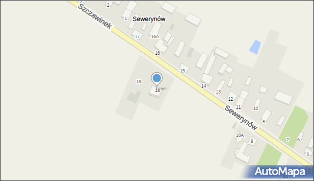 Sewerynów, Sewerynów, 18, mapa Sewerynów