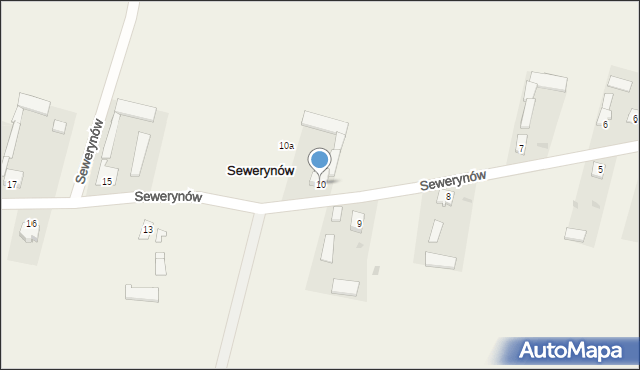 Sewerynów, Sewerynów, 10, mapa Sewerynów