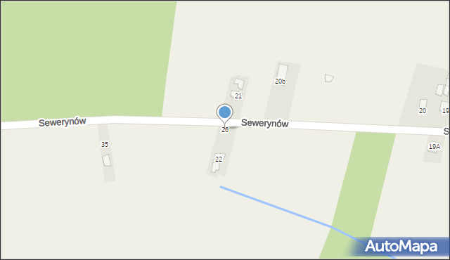 Sewerynów, Sewerynów, 26, mapa Sewerynów