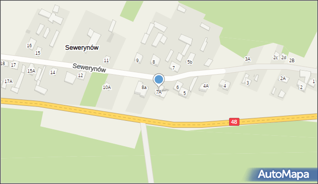 Sewerynów, Sewerynów, 7A, mapa Sewerynów