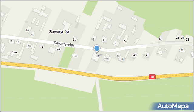 Sewerynów, Sewerynów, 8a, mapa Sewerynów