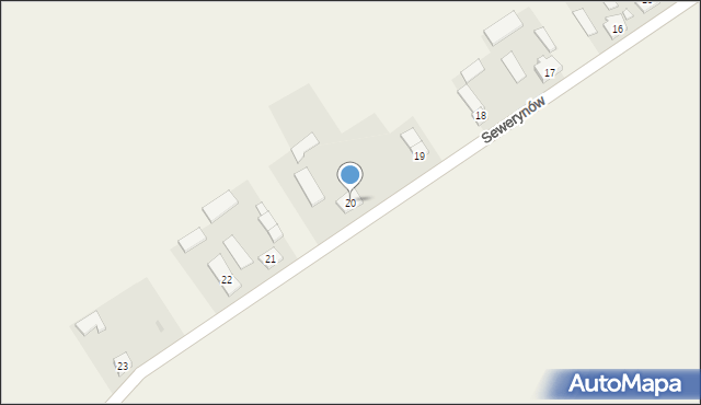 Sewerynów, Sewerynów, 20, mapa Sewerynów