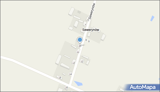 Sewerynów, Sewerynów, 10, mapa Sewerynów