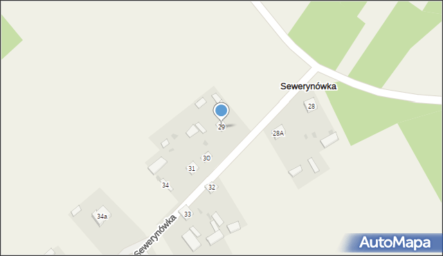 Sewerynówka, Sewerynówka, 29, mapa Sewerynówka