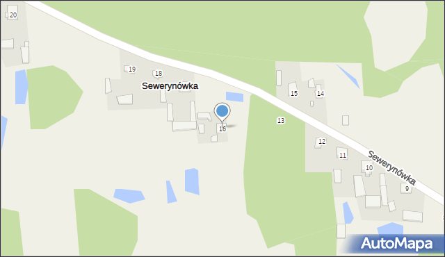 Sewerynówka, Sewerynówka, 16, mapa Sewerynówka