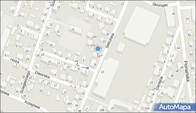 Siedlce, Sekulska, 24, mapa Siedlce