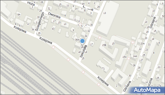 Siedlce, Sekulska, 40, mapa Siedlce