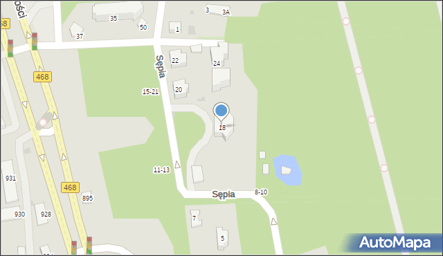 Sopot, Sępia, 18, mapa Sopotu