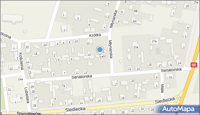 Stanisławów, Senatorska, 19, mapa Stanisławów