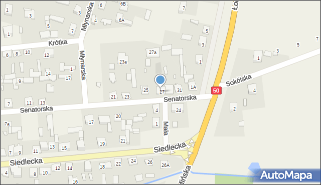 Stanisławów, Senatorska, 28A, mapa Stanisławów