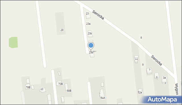 Stare Załubice, Serocka, 23d, mapa Stare Załubice