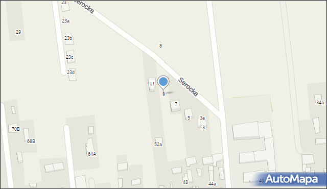 Stare Załubice, Serocka, 9, mapa Stare Załubice