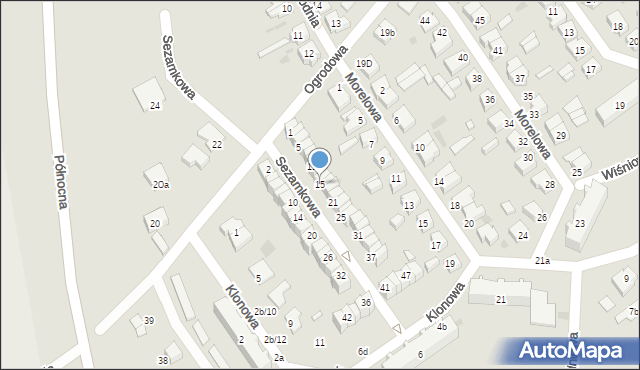 Sulechów, Sezamkowa, 15, mapa Sulechów